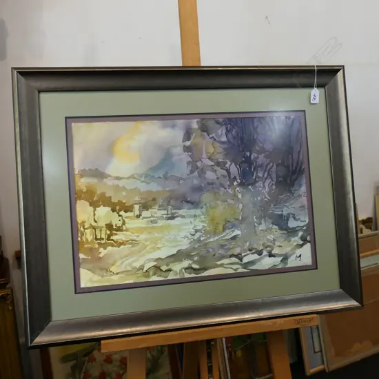 MARGARET MERRITT 'WEST DEAN AT DUSK' 790 X 610MM 