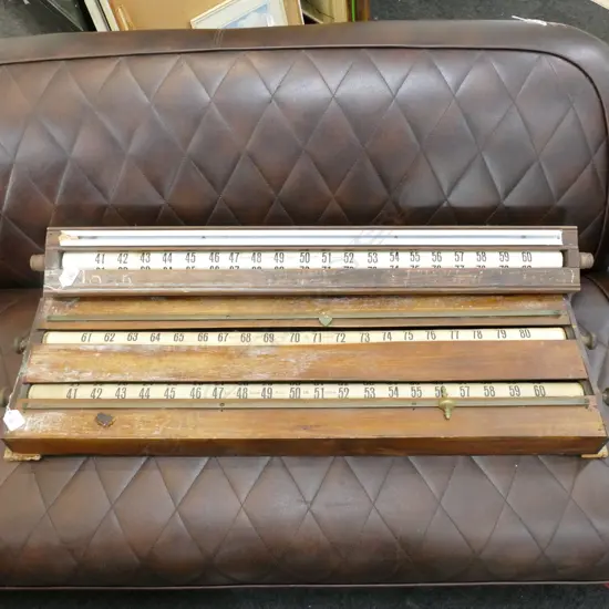 2 VINTAGE POOL GAME SCORES 980MM L