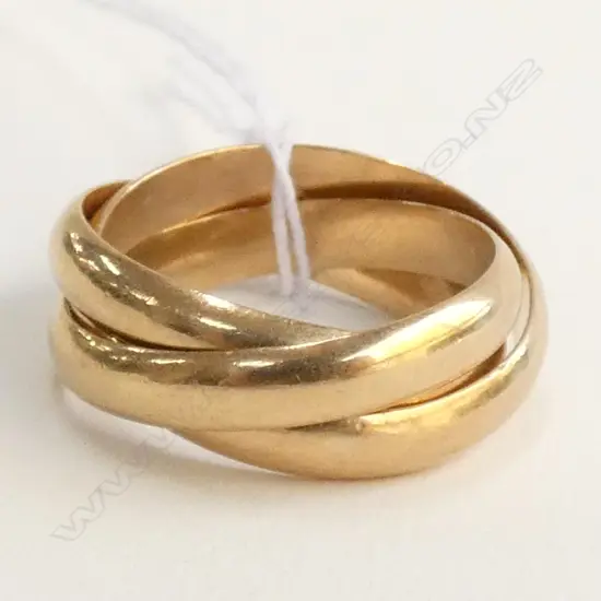 9CT GOLD RUSSIAN WEDDING RING 8.03gm