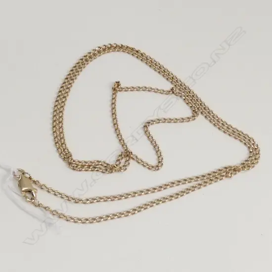 9CT YG CURB LINK CHAIN   62 CM LONG  5 GM