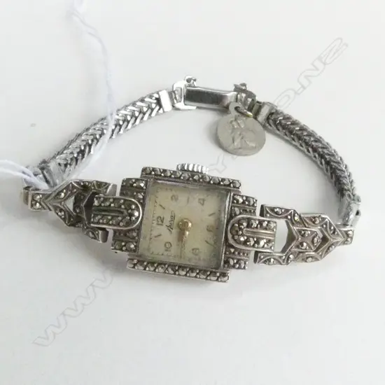 925 SILVER ART DECO LADIES WRISTWATCH 