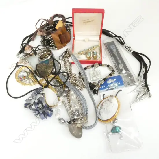 COLLECTION COSTUME JEWELERY, TURQUOISE, STG SPOON ETC