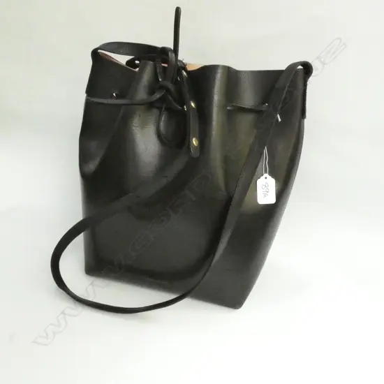 MANSUR GAVRIEL LEATHER BUCKET BAG MADE IN ITALY H. 300MM
