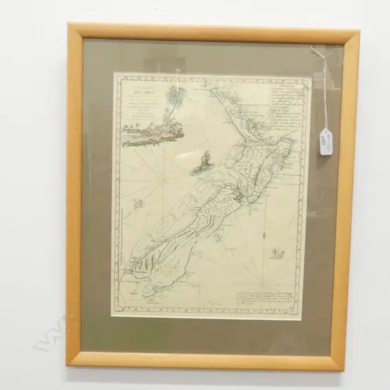 FRAMED FACSIMILE OF COOKS 1772 CHART H 500 MM
