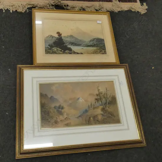 T. PEERLESS W/C + ONE OTHER SIGNED LATE 19thC W/C 850 X 635MM