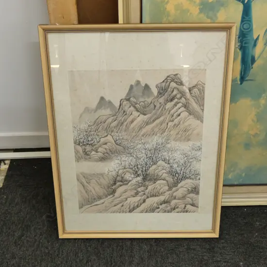 ORIENTAL W/C LANDSCAPE 590 x 455MM