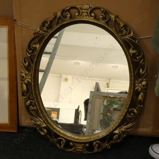 METAL GOLD PAINTED MIRROR H. 600MM