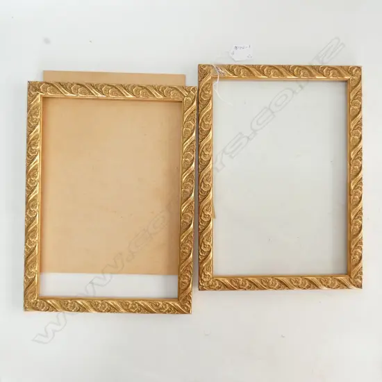 2 GILT FRAMES 1 GLASS A/F
