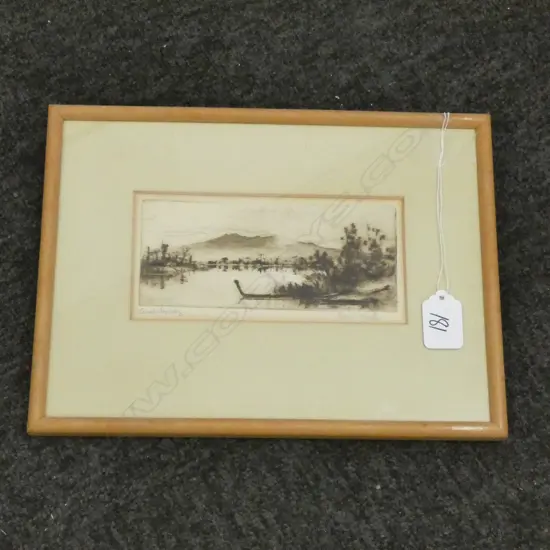 TREVOR LLYOD ETCHING QUIET WATER 80 X 160 MM