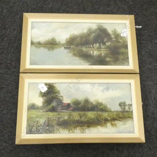 W. M. INGHAM TWO SIGNED OIL LANDSCAPES 470 X 260MM