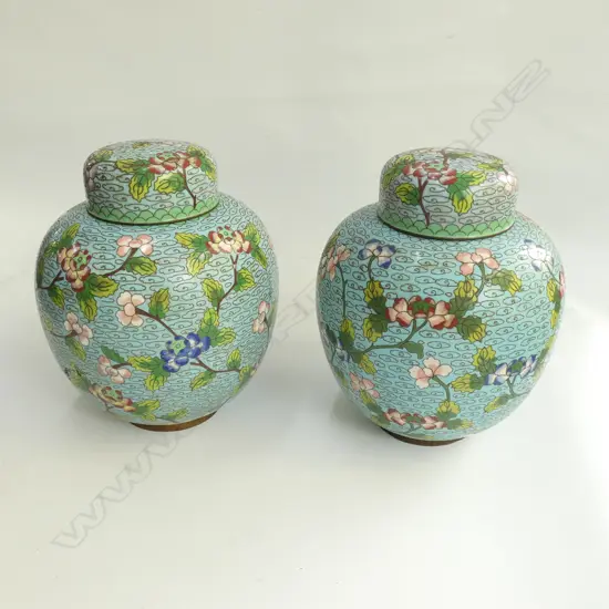 PR ORIENTAL CLOISONNE GINGERS JARS SOME FAULTS