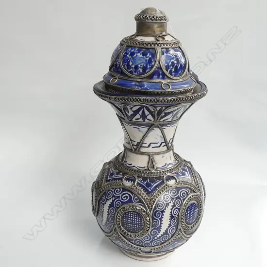 MOROCCAN LIDDED URN H 460 MM