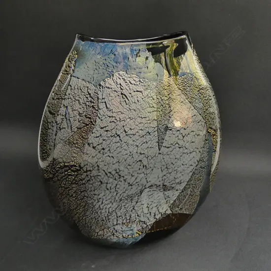 GARRY NASH SIGNED '02 ART GLASS VASE H. 240MM