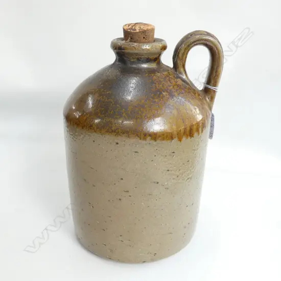 AN UNUSUAL EARLY SALT GLAZED DEMI-JOHN MARKED W H 240 MM