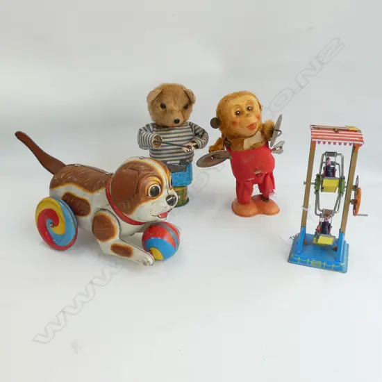 4 ASST T/PLATE C/WORK TOYS