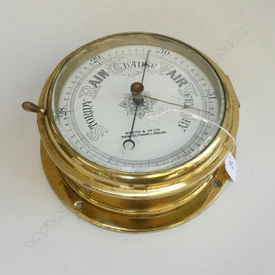 BRASS HEATH AND CO BAROMETER