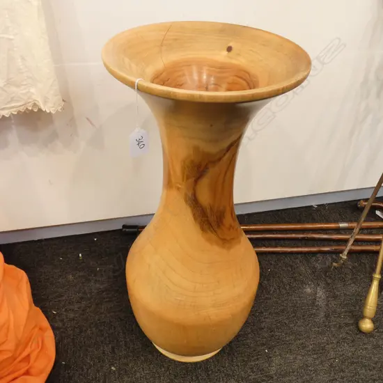 LARGE WOODEN TURNED VASE H 600 MM