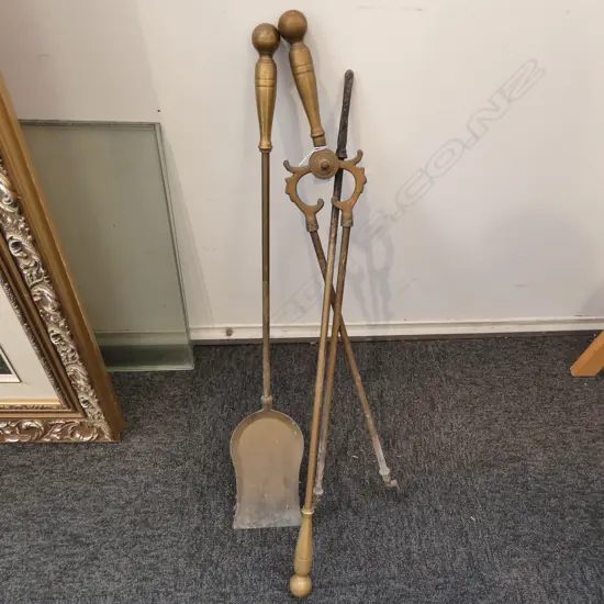 BRASS FIRE IRONS