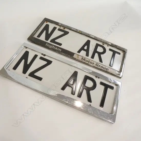 PR. NZ VEHICLE LICENSE PLATES "NZ ART"