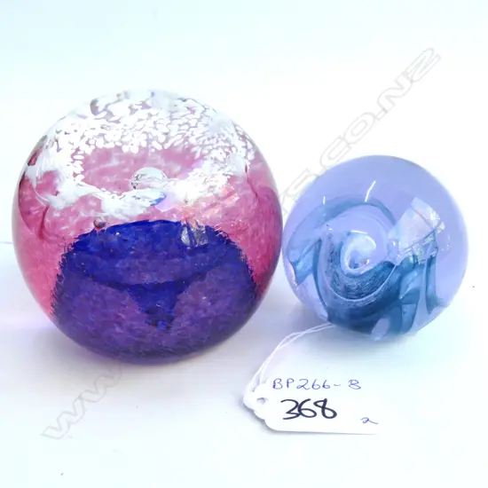 TWO CAITHNESS PAPERWEIGHTS