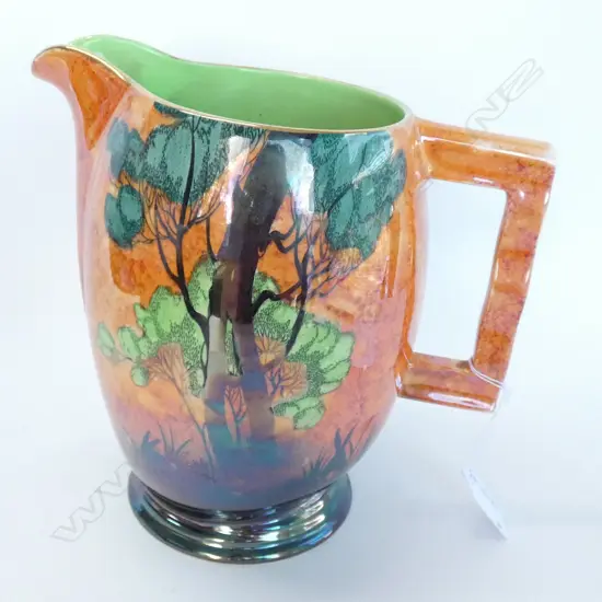 CARLTON WARE 'RABBITS AT DUSK' PATTERN JUG. H.290mm