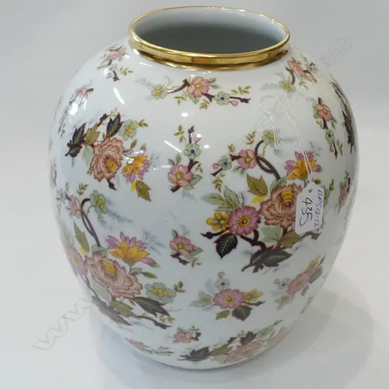KPM ROYAL PORCELAIN VASE FLORAL SPRAYS H.290mm