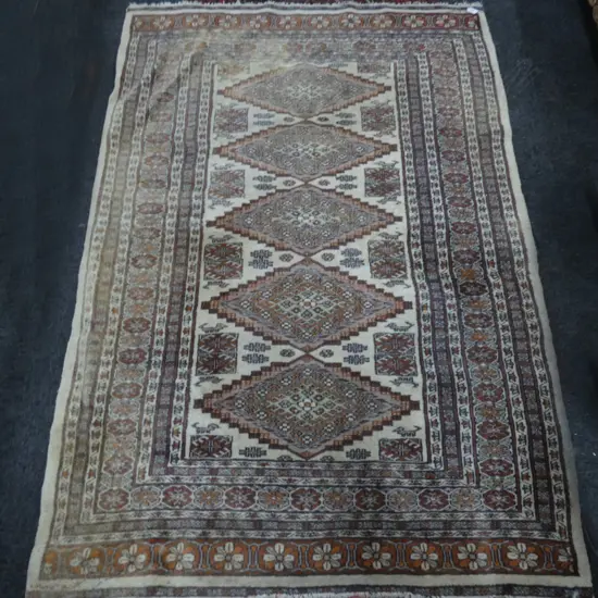 PAKISTANI SIGNED HANDKNOTTED RUG