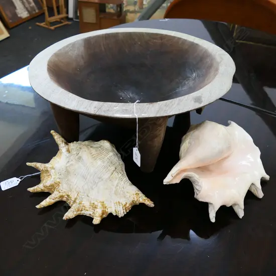 KAVA BOWL 450MM DIA & 2 SHELLS 