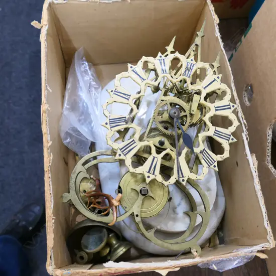 BOX  LOT GOTHIC STYLE CLOCK MECHANISM