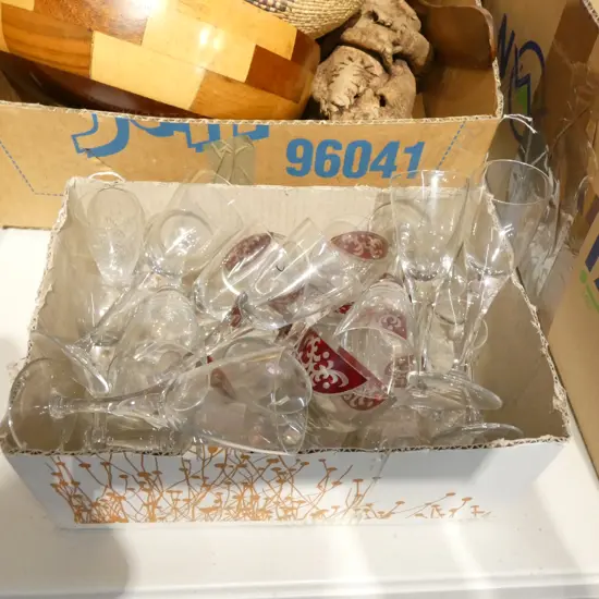 BOX LOT ASST. SHOT GLASSES 