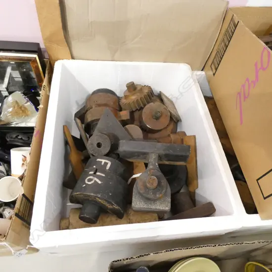 BOX LOT ASST. WOODEN PIECES