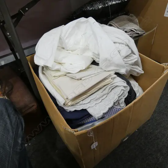 BOX LOT ASSORTED BED LINENS (AF)