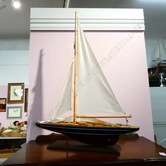 WOODEN MODEL YACHT H. 850MM