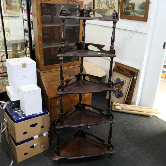 MAHOGANY WHAT NOT H 1650 MM