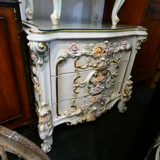 FRENCH STYLE 3 DRAWER CHEST OF DRAWERS W 740 MM