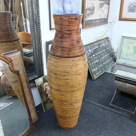 LARGE CANE FLOOR VASE H 1350 MM