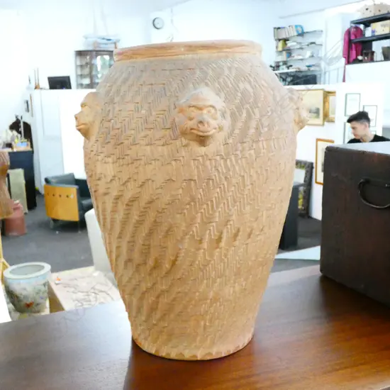 LARGE CHINESE TERRACOTTA FLOOR POT, H. 400MM