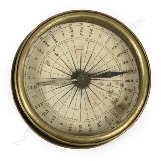 BRASS POCKET COMPASS