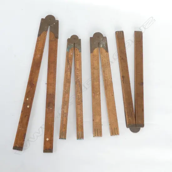 4 RABONE FOLDING RULERS 