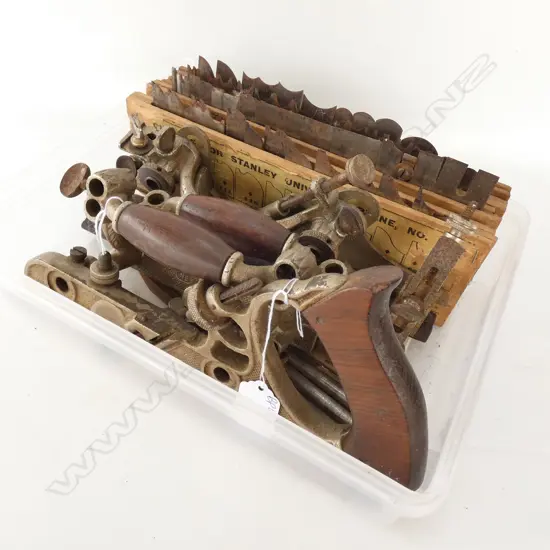 4 STANLEY NO. 55 PLANES + ASST. CUTTERS