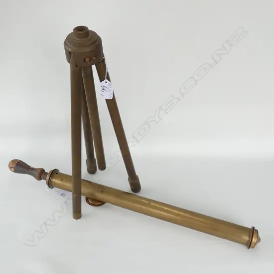 BUCKET PUMP & BRASS TRIPOD 