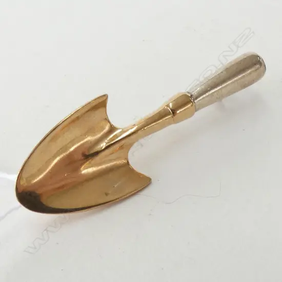 STG SILVER + 9CT SHOVEL BROOCH