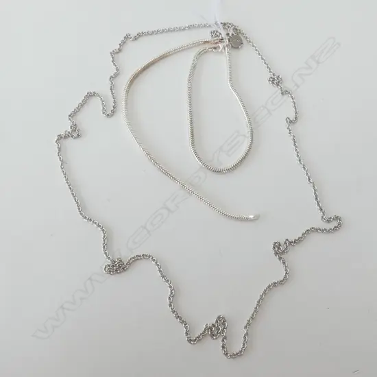 925 STG SILVER NECKLACE & 2 BRACELETS 30GRAMS TOTAL