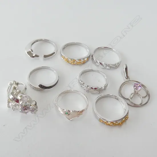 7 925 RINGS, PENDANT & EARRINGS