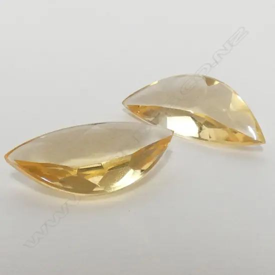PAIR OF CITRINES 5.3 CT EACH 