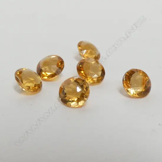 4.3 CT ROUND FACETED CITRINES (6)