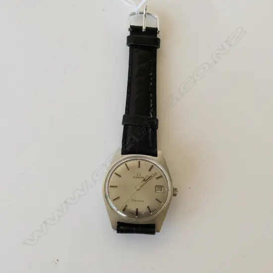 OMEGA GENTS WRISTWATCH, VINTAGE, SWEEP SECONDHAND, WINDUP, DATE, LOVELY CONDITION, NEW LEATHER STRAP
