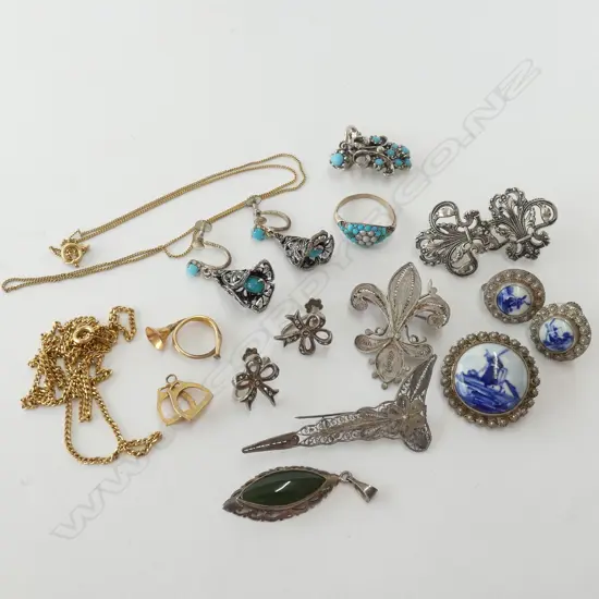 COLLECTION ASST 800 SILVER, COSTUME PCES ETC