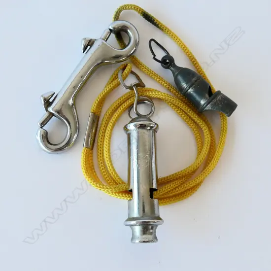 TWO VINTAGE WHISTLES