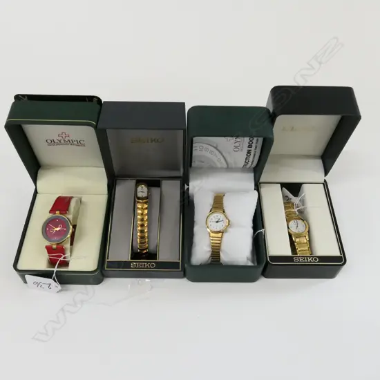 4 VARIOUS WATCHES IN BOXES 
